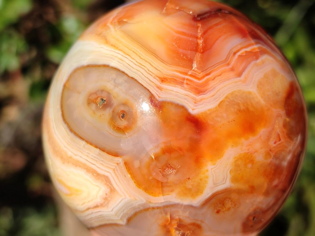 Polished and Natural Carnelian Agate Gemstone Spheres x 4 From Madagascar - Toprock Gemstones and Minerals 