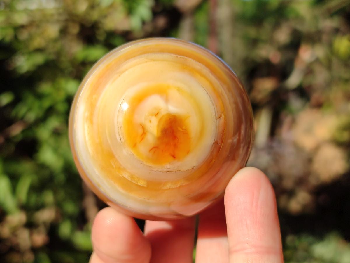 Polished and Natural Carnelian Agate Gemstone Spheres x 4 From Madagascar - Toprock Gemstones and Minerals 