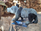 Hand Made Large Panda Soapstone Carving x 1 From Zimbabwe - Toprock Gemstones and Minerals 