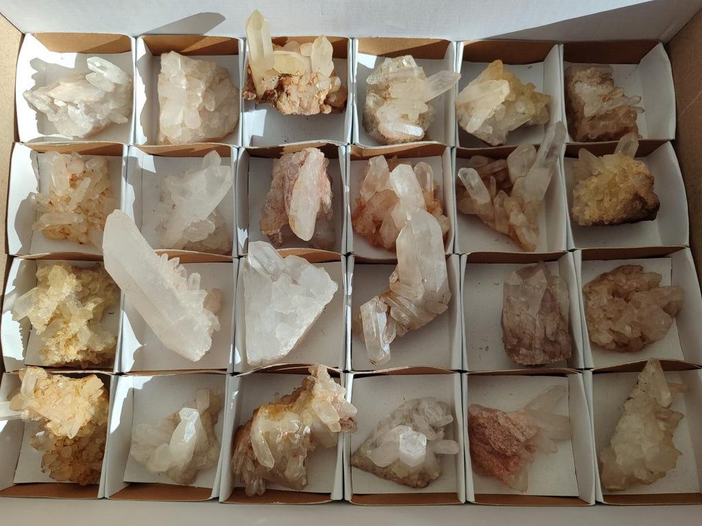 Natural Mixed Crystalline Quartz Clusters x 24 From Madagascar - Toprock Gemstones and Minerals 