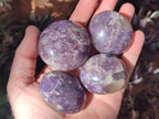 Polished Lepidolite Galets x 24 From Ambatondrazaka, Madagascar - Toprock Gemstones and Minerals 
