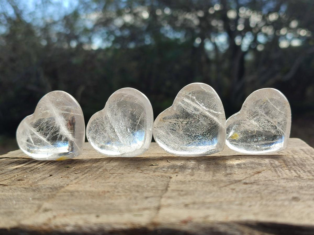 Polished Small Rock Crystal Hearts x 35 From Amoron’i Mania, Madagascar - Toprock Gemstones and Minerals 