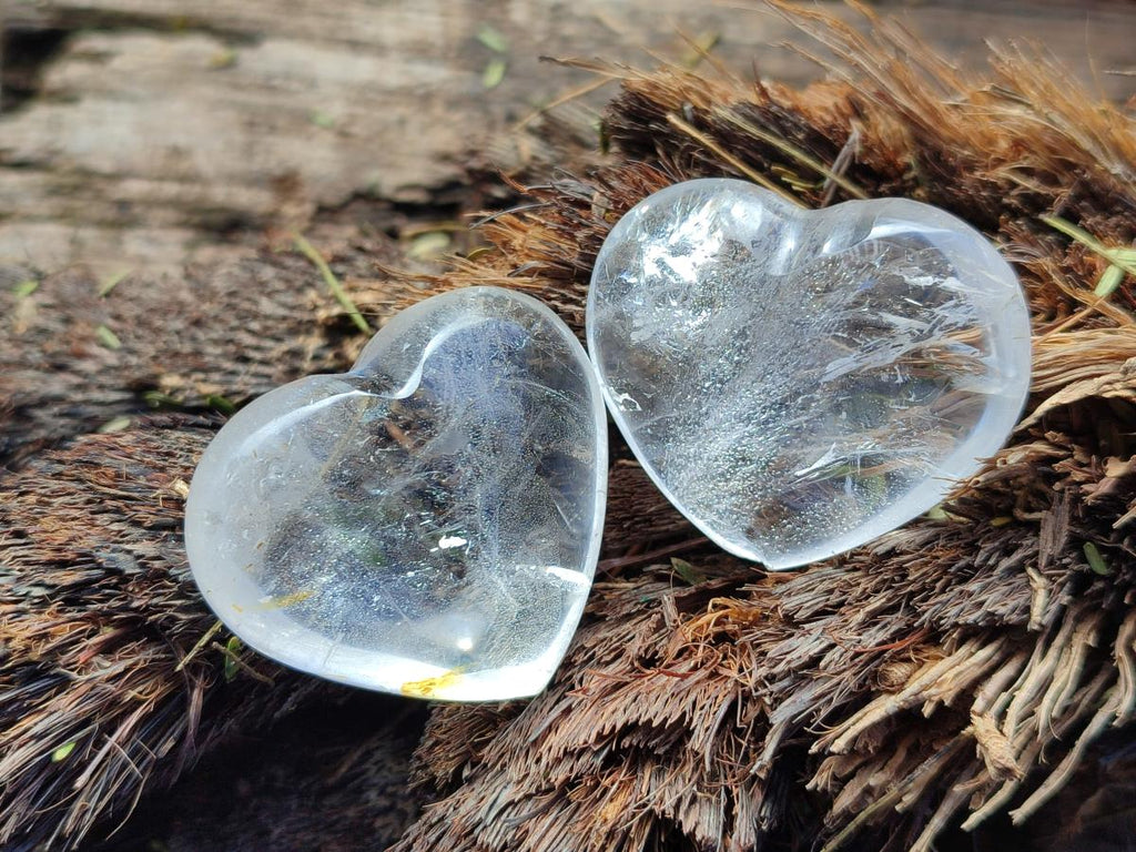 Polished Small Rock Crystal Hearts x 35 From Amoron’i Mania, Madagascar - Toprock Gemstones and Minerals 