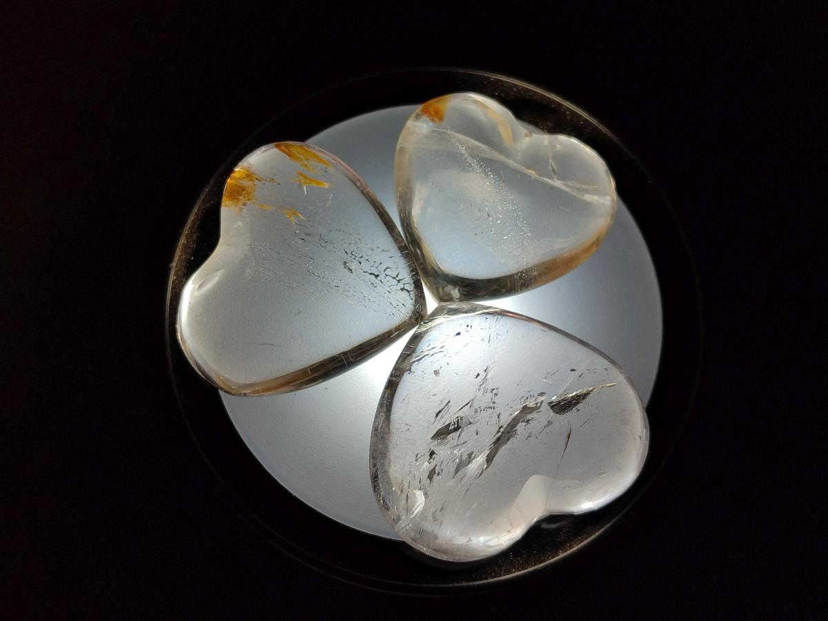 Polished Small Rock Crystal Hearts x 35 From Amoron’i Mania, Madagascar - Toprock Gemstones and Minerals 