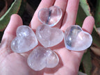 Polished Small Rock Crystal Hearts x 35 From Amoron’i Mania, Madagascar - Toprock Gemstones and Minerals 