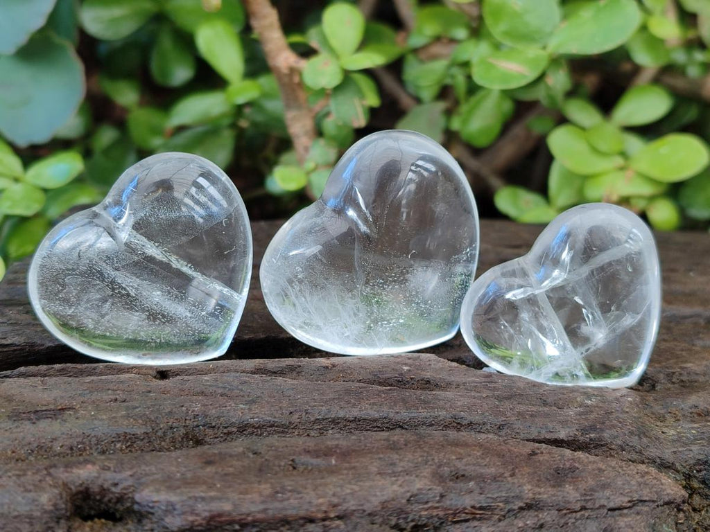 Polished Small Rock Crystal Hearts x 35 From Amoron’i Mania, Madagascar - Toprock Gemstones and Minerals 
