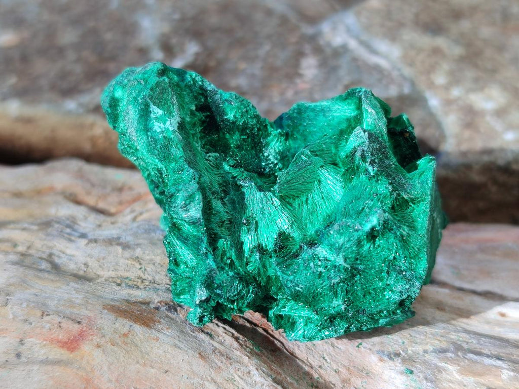 Natural Silky Malachite Specimens x 18 From Kasompe, Congo - Toprock Gemstones and Minerals 