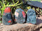Polished Bloodstone Standing Display Pieces x 3 From Swaziland - Toprock Gemstones and Minerals 