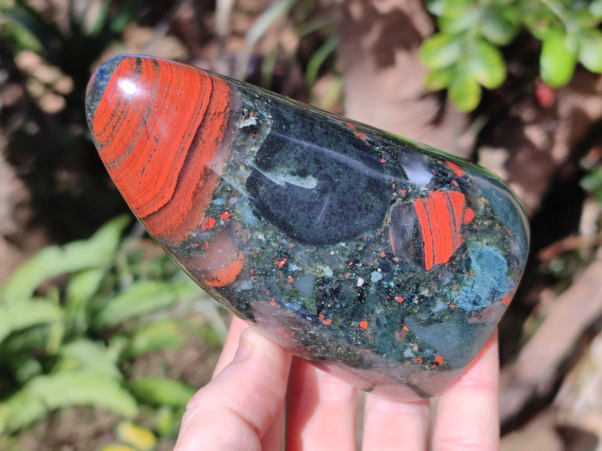 Polished Bloodstone Standing Display Pieces x 3 From Swaziland - Toprock Gemstones and Minerals 