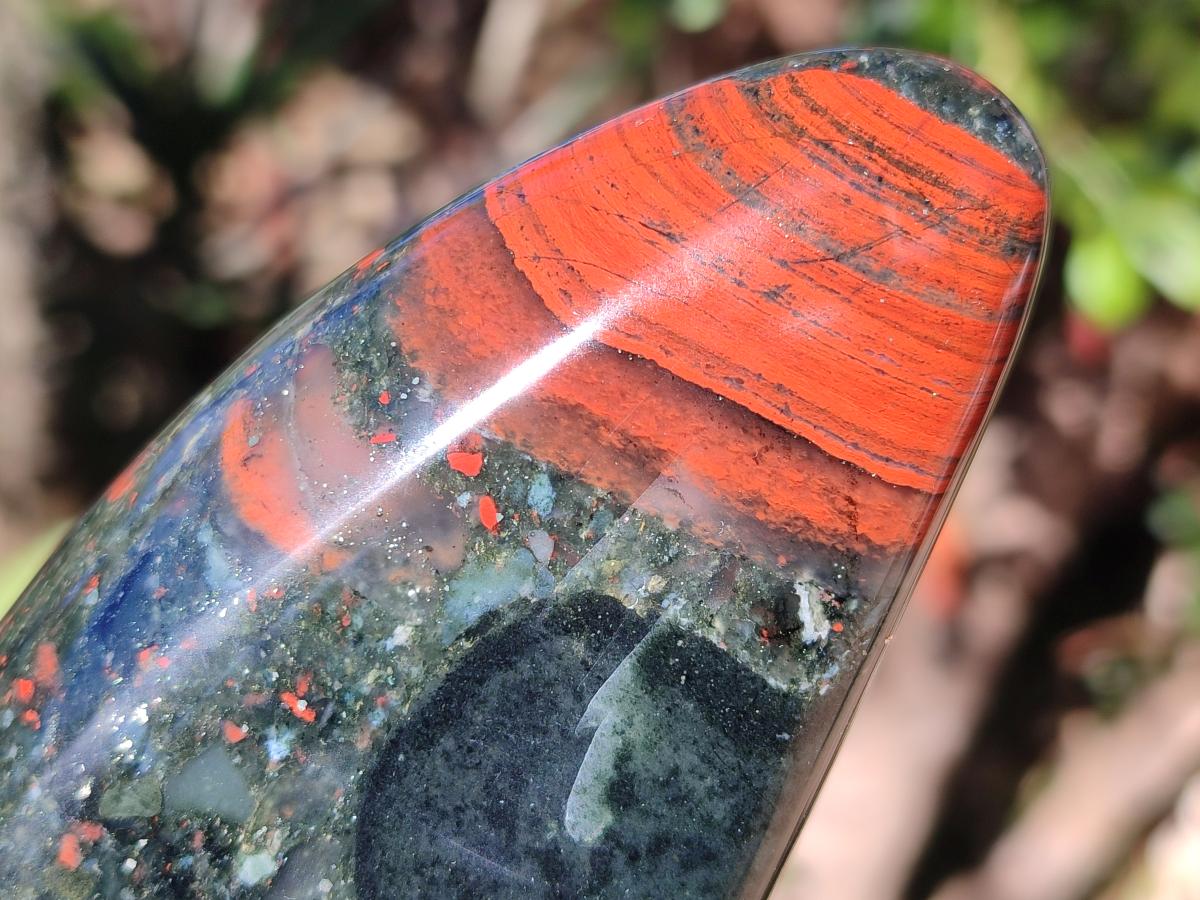 Polished Bloodstone Standing Display Pieces x 3 From Swaziland - Toprock Gemstones and Minerals 