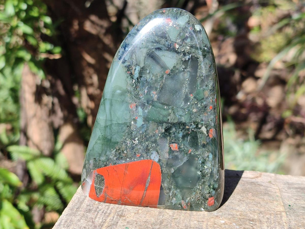 Polished Bloodstone Standing Display Pieces x 3 From Swaziland - Toprock Gemstones and Minerals 