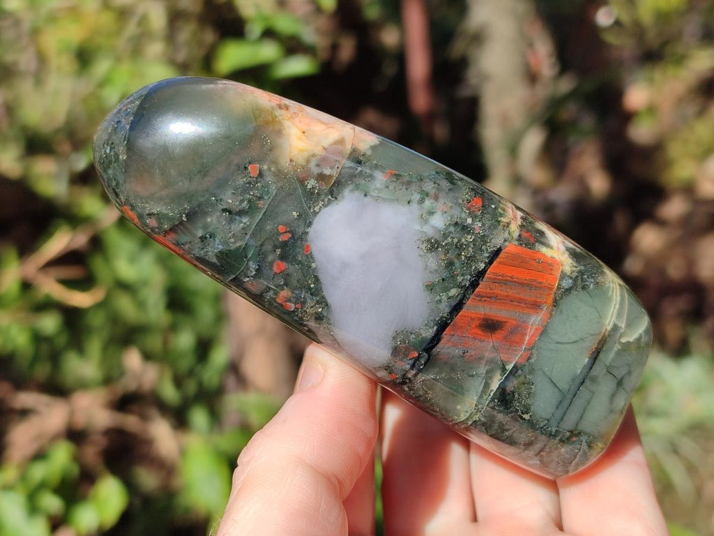 Polished Bloodstone Standing Display Pieces x 3 From Swaziland - Toprock Gemstones and Minerals 