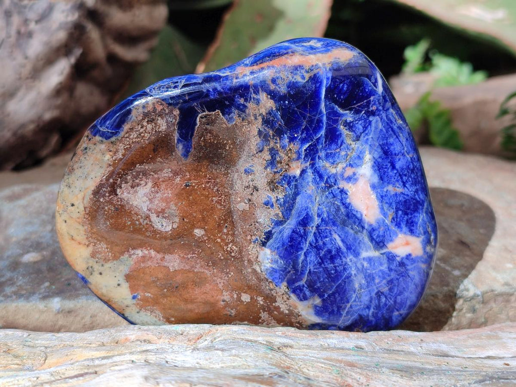 Polished Sodalite Free Forms x 6 From Kunene River, Namibia - Toprock Gemstones and Minerals 