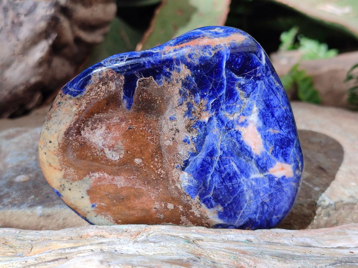 Polished Sodalite Free Forms x 6 From Kunene River, Namibia - Toprock Gemstones and Minerals 