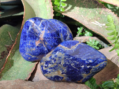 Polished Sodalite Free Forms x 6 From Kunene River, Namibia - Toprock Gemstones and Minerals 