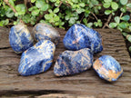 Polished Sodalite Free Forms x 6 From Kunene River, Namibia - Toprock Gemstones and Minerals 
