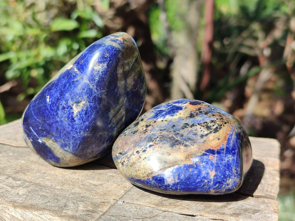 Polished Sodalite Free Forms x 6 From Kunene River, Namibia - Toprock Gemstones and Minerals 