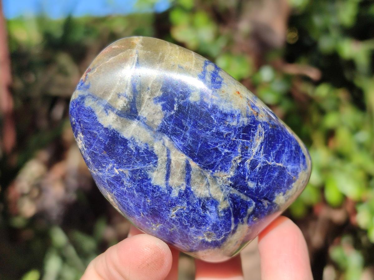 Polished Sodalite Free Forms x 6 From Kunene River, Namibia - Toprock Gemstones and Minerals 