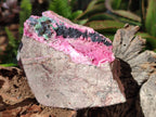 Natural Salrose Cobaltoan Dolomite Specimens with Malachite and Heterogenite x 2 From Kakanda, Congo - Toprock Gemstones and Minerals 