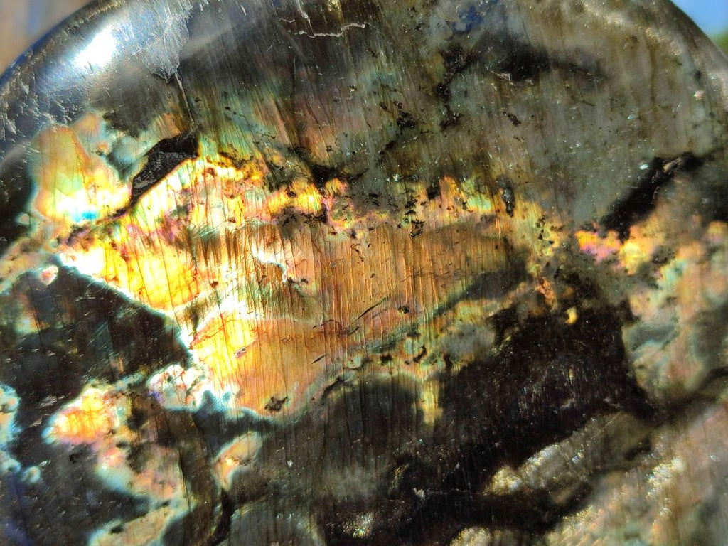 Polished Spectrolite Labradorite Standing Display Pieces x 2 From Madagascar - Toprock Gemstones and Minerals 