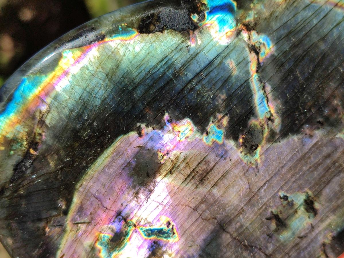 Polished Spectrolite Labradorite Standing Display Pieces x 2 From Madagascar - Toprock Gemstones and Minerals 