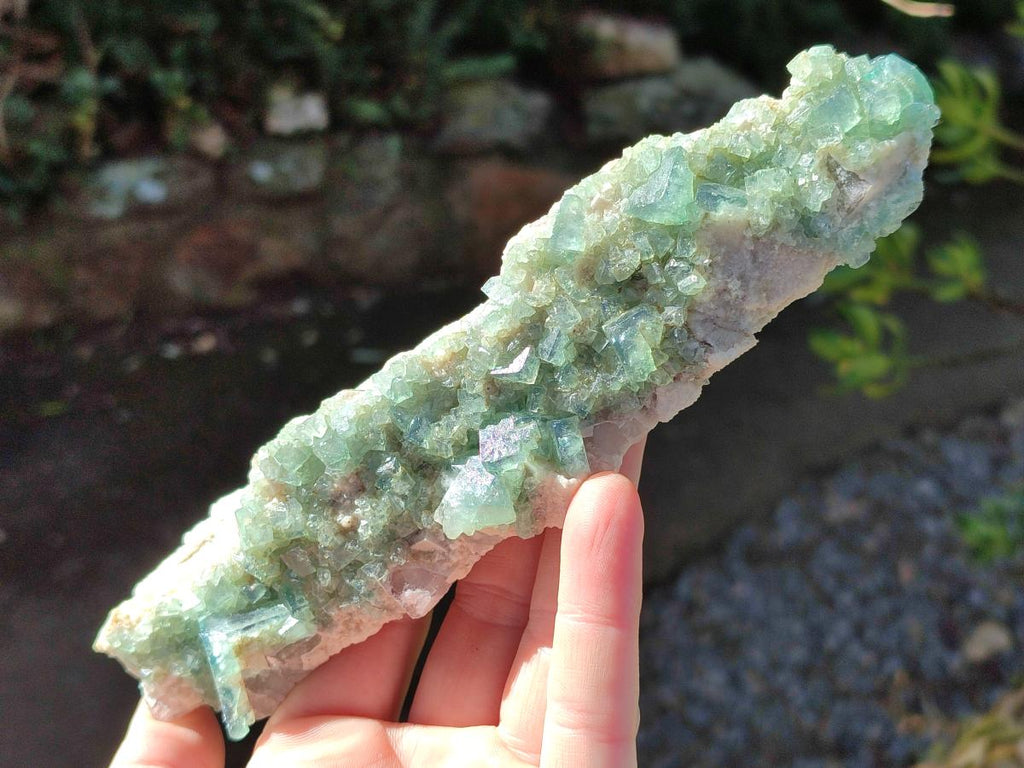 Natural Green Cubic Fluorite Specimens x 4 From Mandrosonoro, Madagascar - Toprock Gemstones and Minerals 
