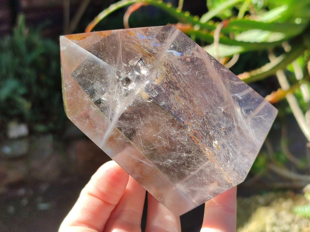 Polished Smokey Quartz Standing Display Crystals x 2 From Madagascar - Toprock Gemstones and Minerals 