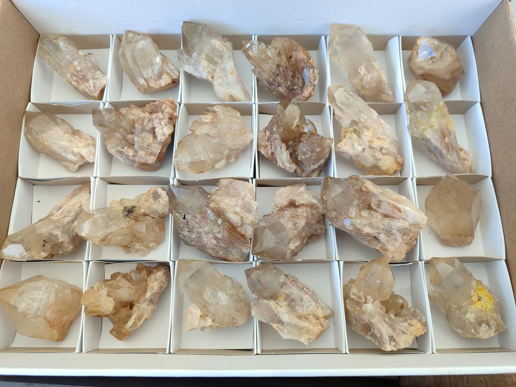 Natural Cascading Citrine Quartz Crystals x 24 From Luena, Congo - Toprock Gemstones and Minerals 