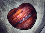 Polished Red Podocarpus Petrified Wood Hearts x 2 From Marovoay, Madagascar - Toprock Gemstones and Minerals 