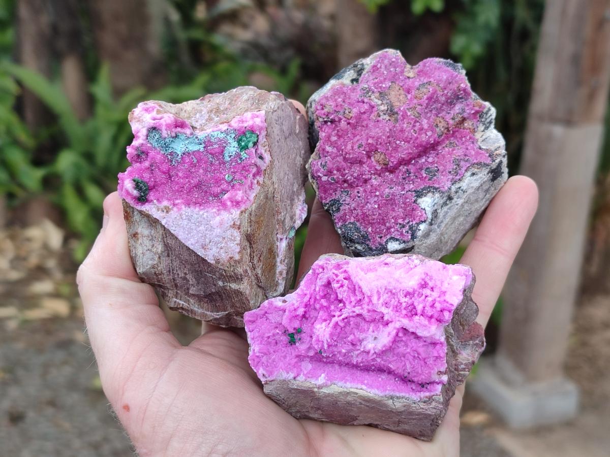 Natural Salrose Cobaltoan Dolomite Specimens x 12 From Kakanda, Congo - Toprock Gemstones and Minerals 