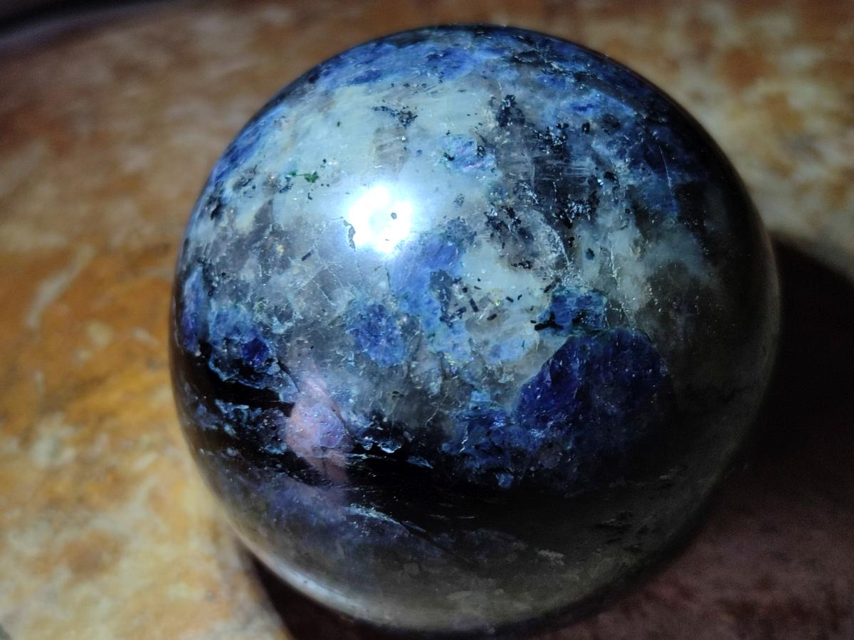 Polished Blue Iolite "Water Sapphire" Spheres x 2 From Madagascar - Toprock Gemstones and Minerals 