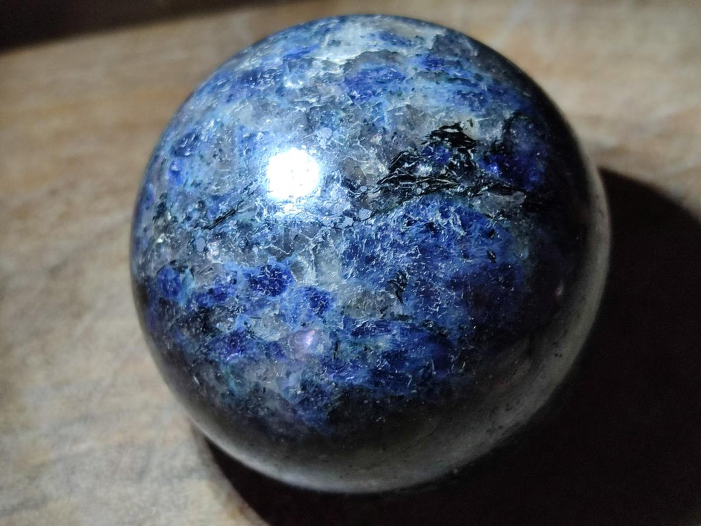 Polished Blue Iolite "Water Sapphire" Spheres x 2 From Madagascar - Toprock Gemstones and Minerals 