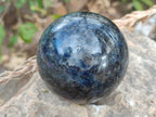 Polished Blue Iolite "Water Sapphire" Spheres x 2 From Madagascar - Toprock Gemstones and Minerals 