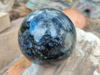 Polished Blue Iolite "Water Sapphire" Spheres x 2 From Madagascar - Toprock Gemstones and Minerals 