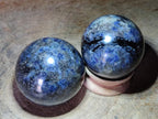 Polished Blue Iolite "Water Sapphire" Spheres x 2 From Madagascar - Toprock Gemstones and Minerals 