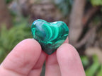 Polished Mini Flower Banded Malachite Jewellery Hearts x 43 From Congo - Toprock Gemstones and Minerals 