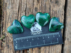 Polished Mini Flower Banded Malachite Jewellery Hearts x 43 From Congo - Toprock Gemstones and Minerals 