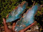 Polished One Side Great Dyke Mtorolite Chrysoprase Slices x 6 From Great Dyke Mountain Range, Zimbabwe - Toprock Gemstones and Minerals 
