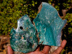 Polished One Side Great Dyke Mtorolite Chrysoprase Slices x 6 From Great Dyke Mountain Range, Zimbabwe - Toprock Gemstones and Minerals 