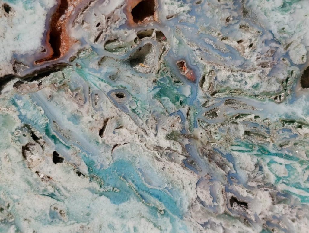 Polished One Side Great Dyke Mtorolite Chrysoprase Slices x 6 From Great Dyke Mountain Range, Zimbabwe - Toprock Gemstones and Minerals 