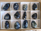 Polished Dumortierite Standing Display Pieces x 12 From Madagascar - Toprock Gemstones and Minerals 