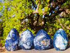 Polished Dumortierite Standing Display Pieces x 12 From Madagascar - Toprock Gemstones and Minerals 