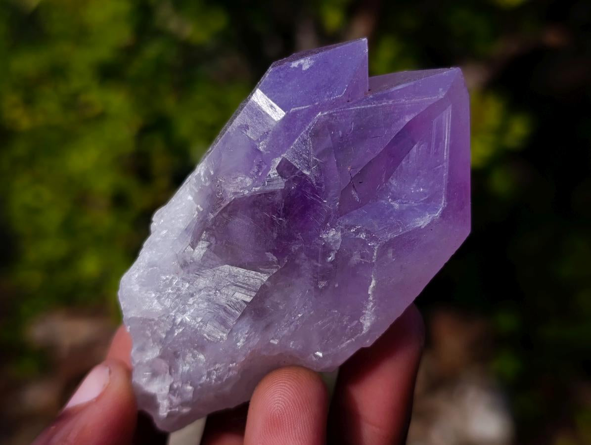 Natural Jacaranda Amethyst Single Crystals x 24 From Mumbwa, Zambia - Toprock Gemstones and Minerals 