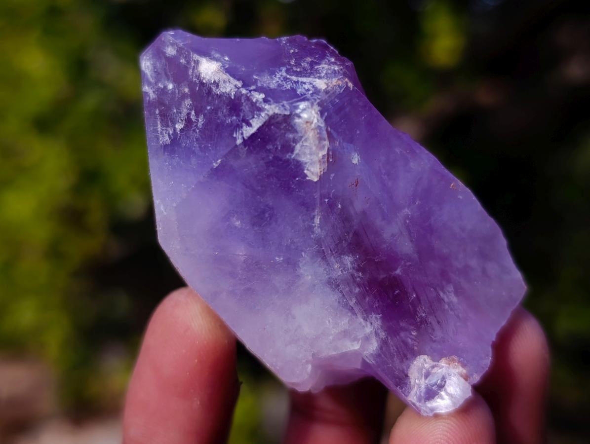 Natural Jacaranda Amethyst Single Crystals x 24 From Mumbwa, Zambia - Toprock Gemstones and Minerals 