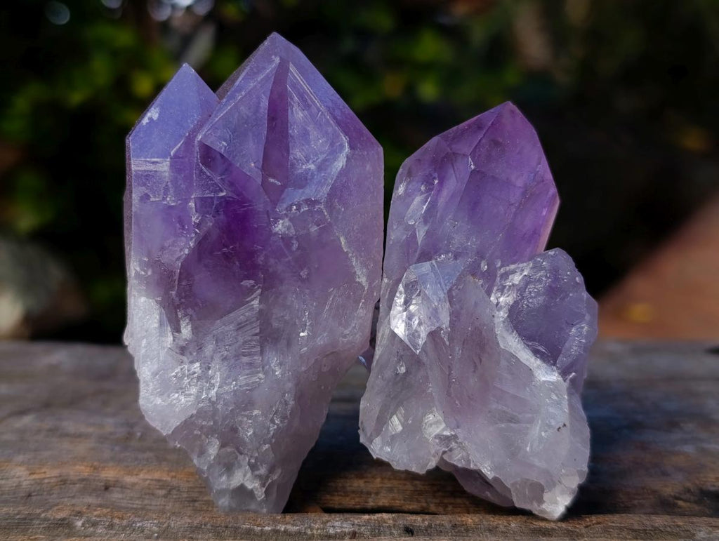 Natural Jacaranda Amethyst Single Crystals x 24 From Mumbwa, Zambia - Toprock Gemstones and Minerals 