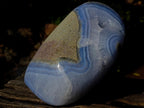 Polished and Natural Large Blue Lace Agate Standing Display Piece x 1 From Nsanje, Malawi - Toprock Gemstones and Minerals 