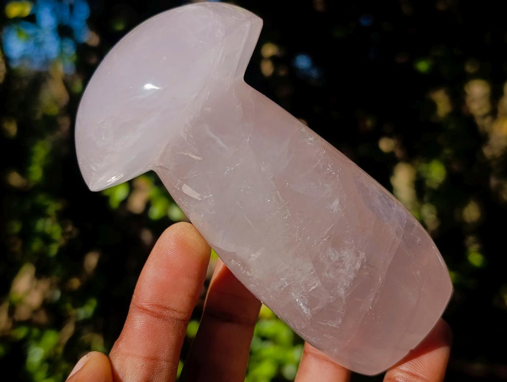Polished Large Gemmy Rose Quartz Mushrooms x 4 From Madagascar - Toprock Gemstones and Minerals 