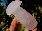 Polished Large Gemmy Rose Quartz Mushrooms x 4 From Madagascar - Toprock Gemstones and Minerals 