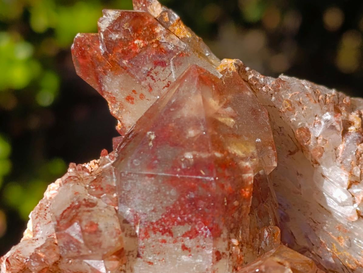 Natural Red Hematoid Quartz Crystal Clusters x 4 From Karoi, Zimbabwe - Toprock Gemstones and Minerals 