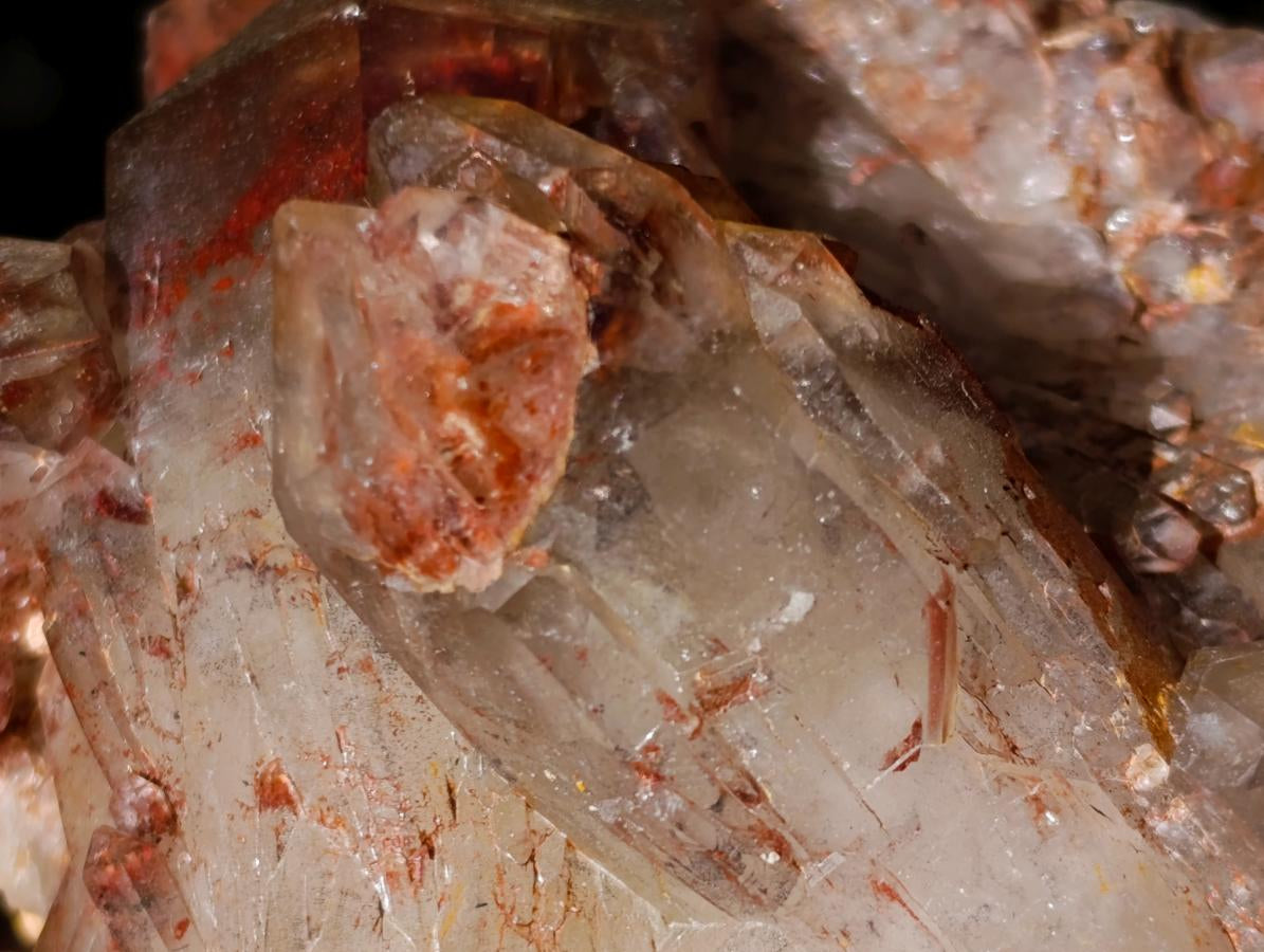 Natural Red Hematoid Quartz Crystal Clusters x 4 From Karoi, Zimbabwe - Toprock Gemstones and Minerals 